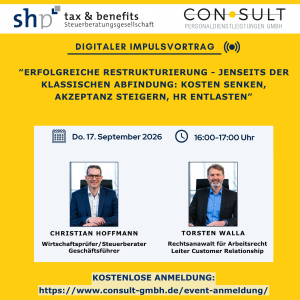 CONSULT Digitaler Impulsvortrag – 17.09.2026 – online