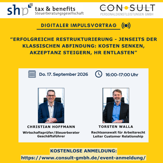 CONSULT Digitaler Impulsvortrag – 17.09.2026 – online