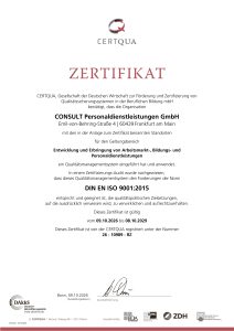 CONSULT erneut nach ISO 9001 zertifiziert – Qualität ist kein Zufall – sondern unser Anspruch!